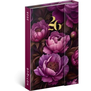 Mgnessel zrd agenda Purple Flowers 2026, 11 x 16 cm