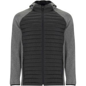 Roly Minsk uniszex hibrid dzseki, Black, Heather Black