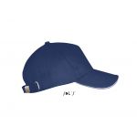 Sols Long Beach 5 paneles sapka, French Navy/White, U (SO00594FN/WH-U)